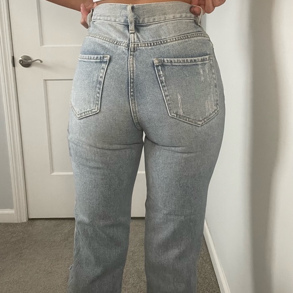high waisted straight leg jeans - Picture 3 of 7